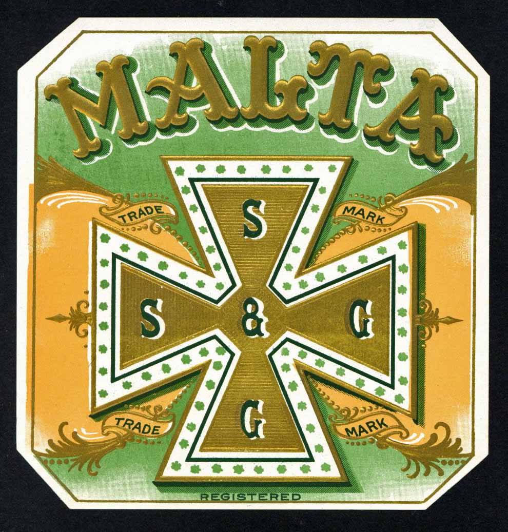 Malta Brand Outer Cigar Label thelabelman