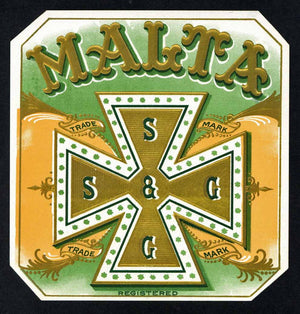 Malta Brand Outer Cigar Label