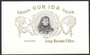 Our Ida Brand Inner Cigar Box Label