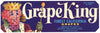 Grape King Brand Vintage Bakersfield Grape Crate Label