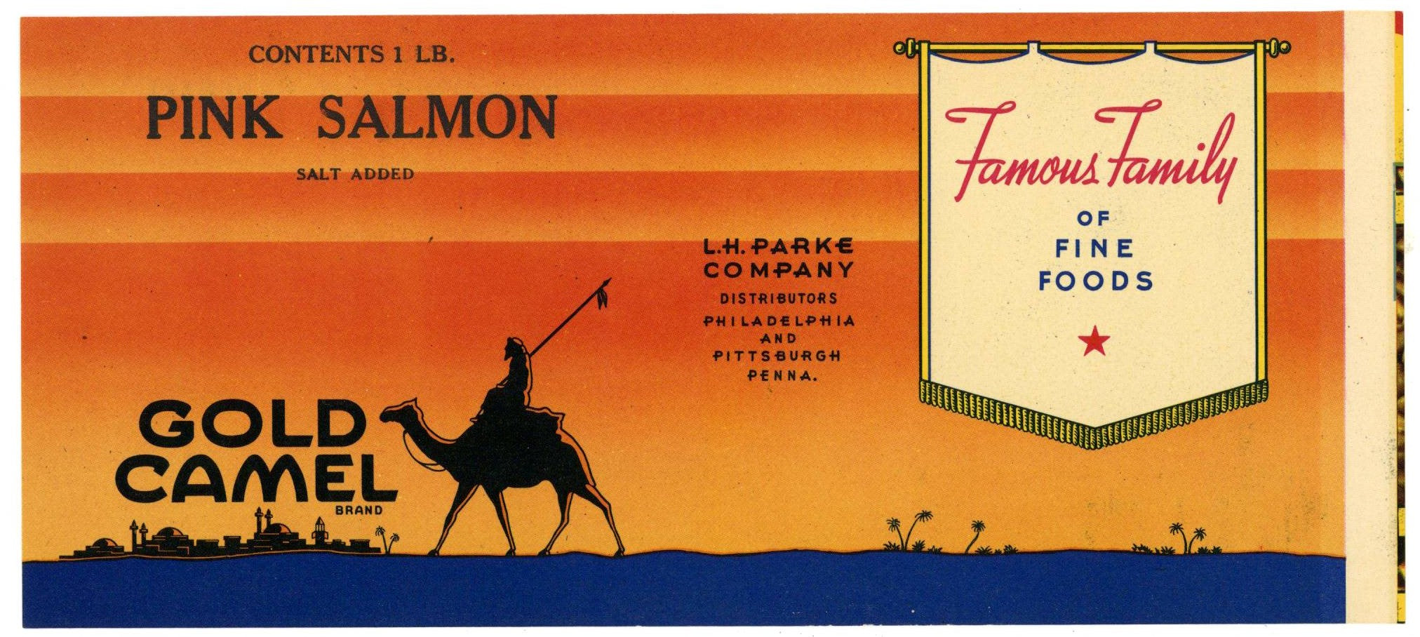 Gold Camel Brand Vintage Salmon Can Label – thelabelman