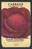 Cabbage Vintage Everitt's Seed Packet, Mammoth Rock Red