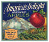 America's Delight Brand Vintage Apple Crate