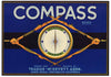 Compass Brand Vintage Santa Paula Lemon Crate Label