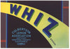 Whiz Brand Vintage Ventura County Lemon Crate Label