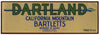 Dartland Brand Vintage Placerville Pear Crate Label, lug, produce