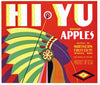 Hi Yu Brand Vintage Wenatchee Washington Apple Crate Label