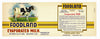Foodland Brand Vintage Cleveland Ohio Milk Can Label