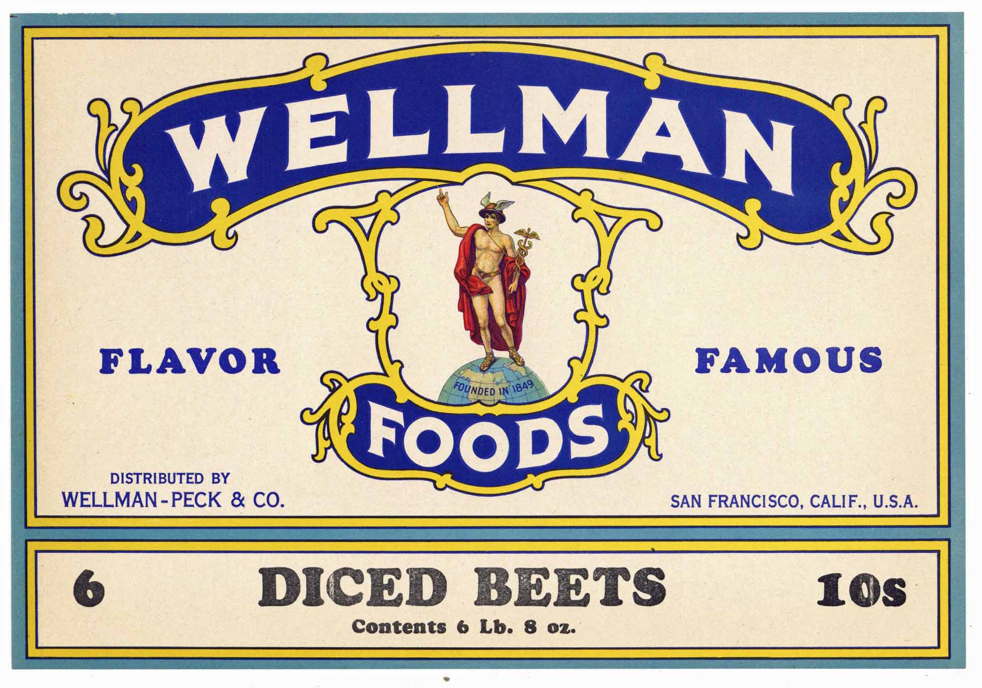 Wellman Brand Vintage Wellman-Peck Co Can Label – thelabelman