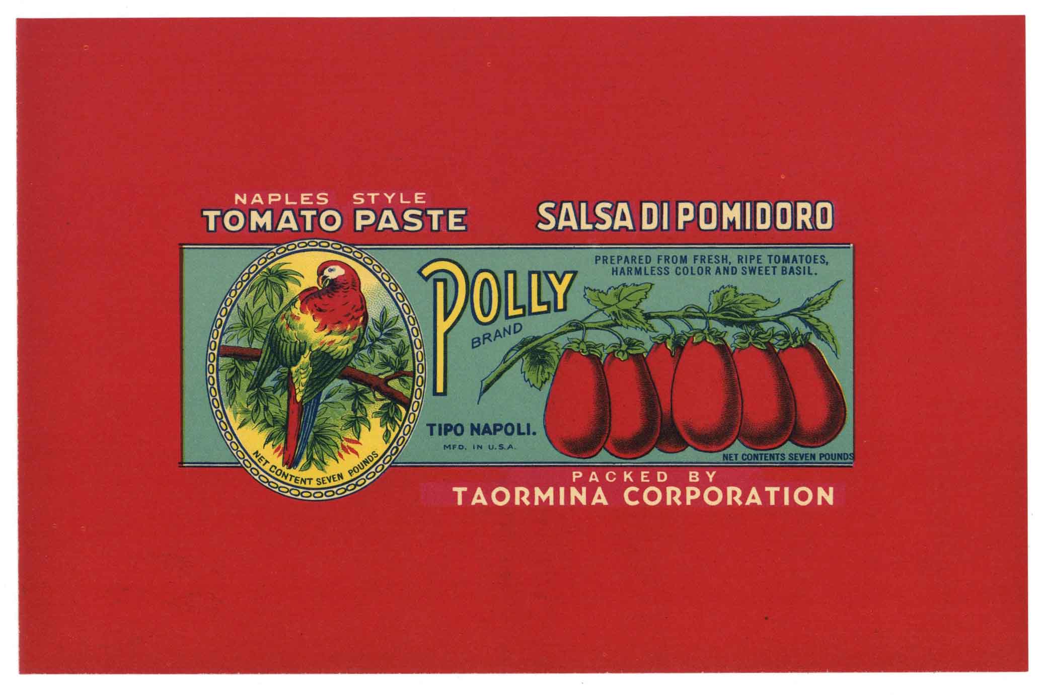 美品 care label 32 イタリア製 定価¥45,000程 Polly Brand Vintage Tomato Paste Can Label, L – thelabelman