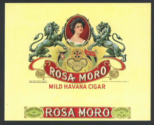 Rosa Moro Brand Inner Cigar Box Label