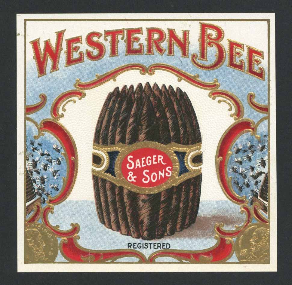 Western Bee Brand Outer Cigar Box Label