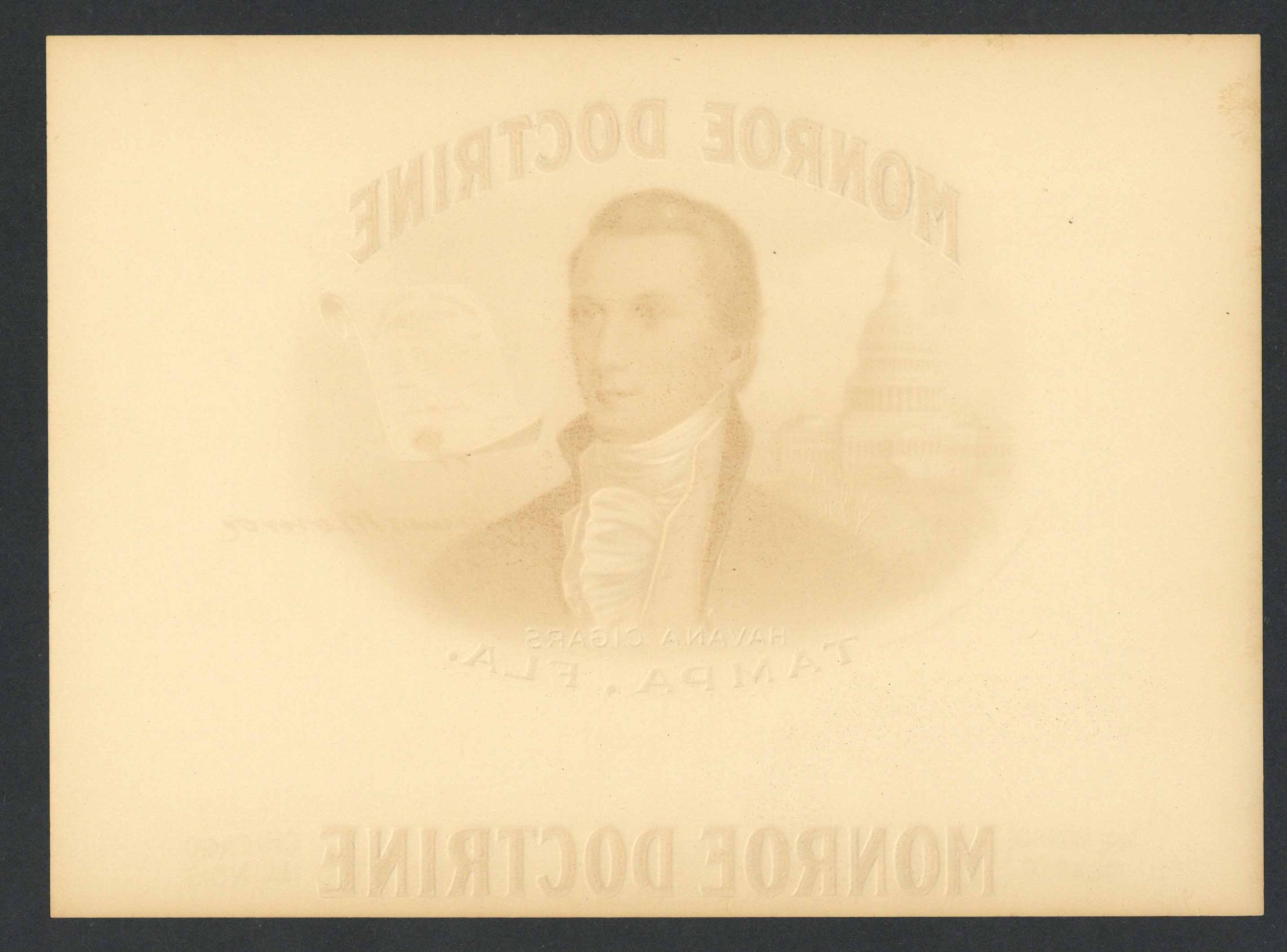 Monroe Doctrine Brand Inner Cigar Box Label – thelabelman