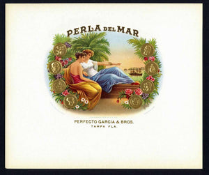 Perla Del Mar Inner Cigar Box Label