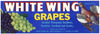 White Wing Brand Vintage Yuma Arizona Grape Crate Label