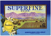 Superfine Brand Vintage Riverside Lemon Crate Label