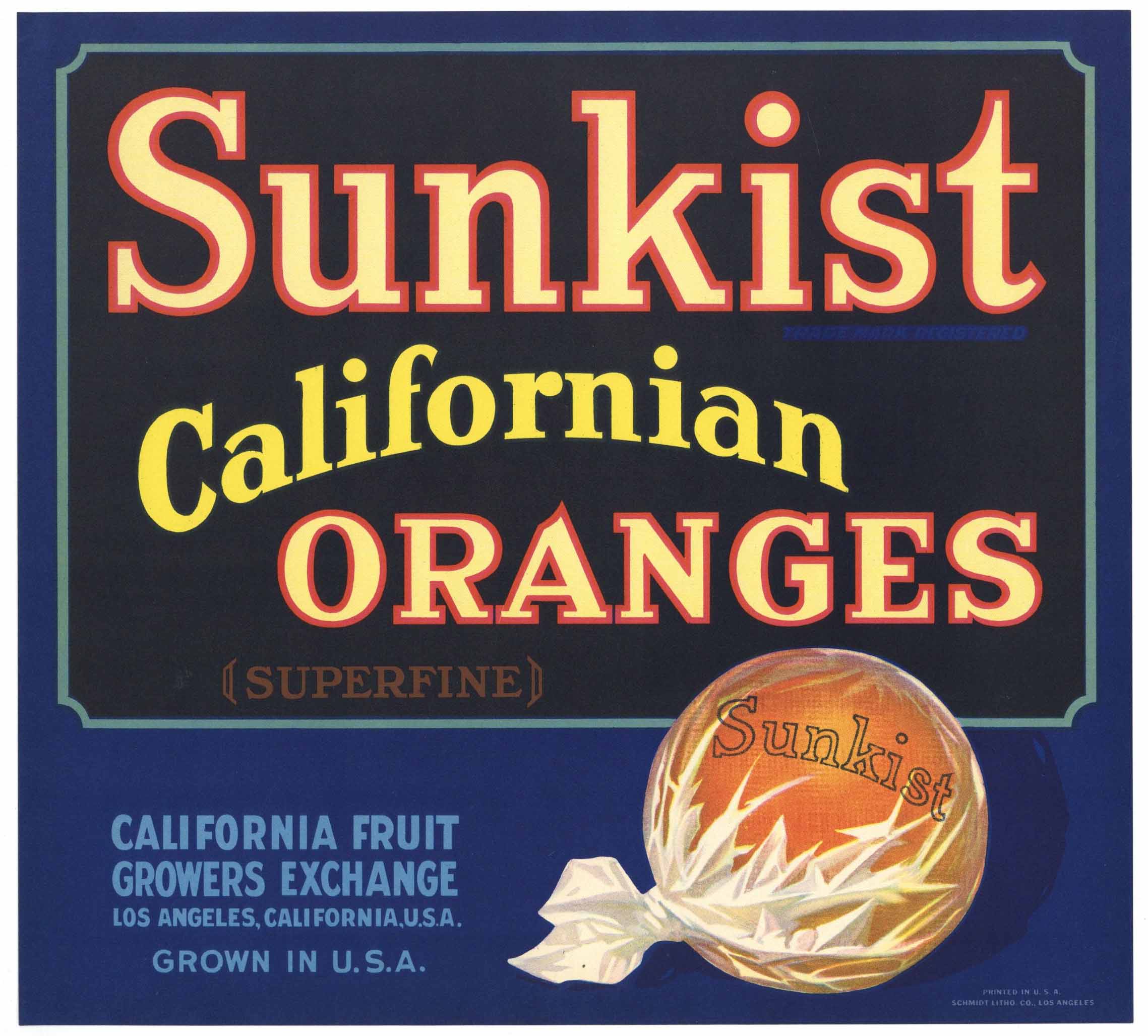 Sunkist Brand Vintage Orange Crate Label – thelabelman