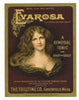 Evarosa Brand Vintage Remedial Hair and Scalp Tonic Bottle Label