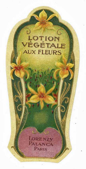 Lotion Vegetale Brand Vintage Paris France Perfume Bottle Label