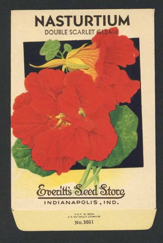 A Collection of 15 Vintage Flower Seed Packets