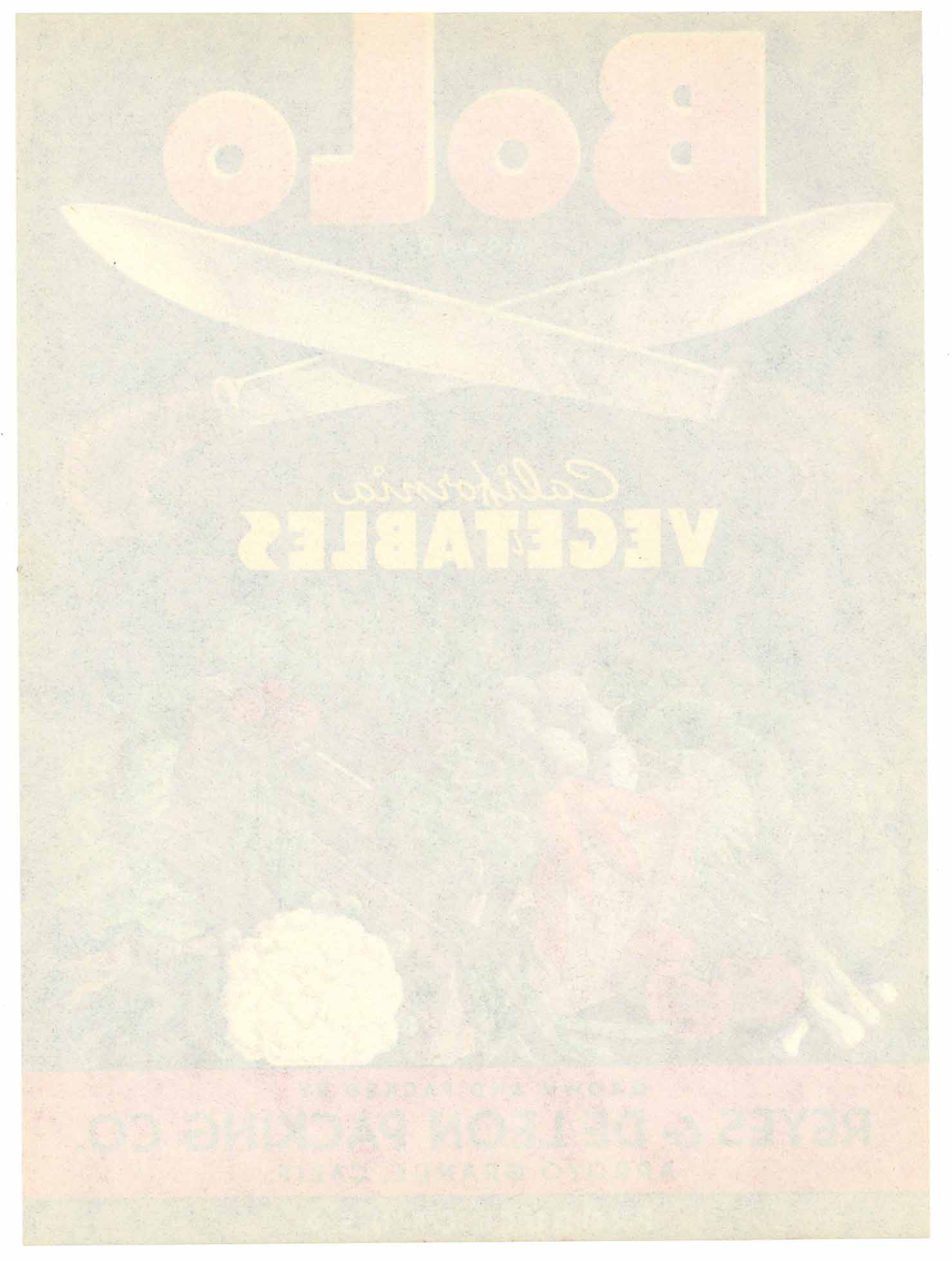 Bolo Brand Vintage Arroyo Grande Vegetable Crate Label – thelabelman