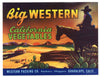 Big Western Brand Vintage Vegetable Crate Label