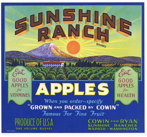 Apple Fruit Crate Labels