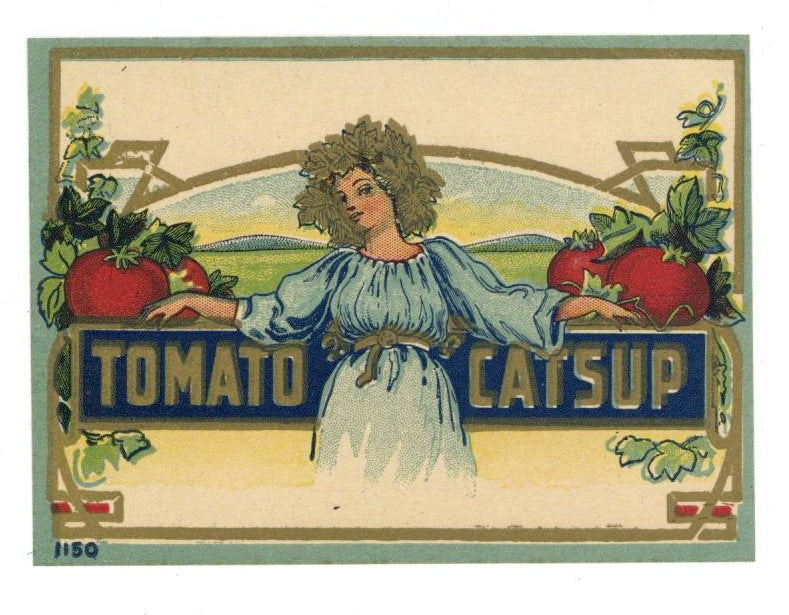 Tomato Catsup Vintage Bottle Label