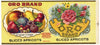 Oro Brand Vintage Sliced Apricots Can Label