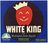 White King Brand Vintage Yakima Washington Apple Crate Label