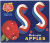 S. S. Brand Vintage Yakima Washington Apple Crate Label