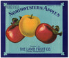 Northwestern Apples Brand Vintage Yakima Apple Crate Label