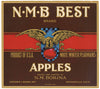 N M B Best Brand Vintage Watsonville Apple Crate Label, White Winter Pearmains