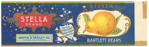 Stella Brand Vintage Pear Can Label