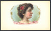 Stock Inner Cigar Box Label, woman with flower in hair