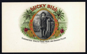 Lucky Bill Brand Inner Cigar Box Label