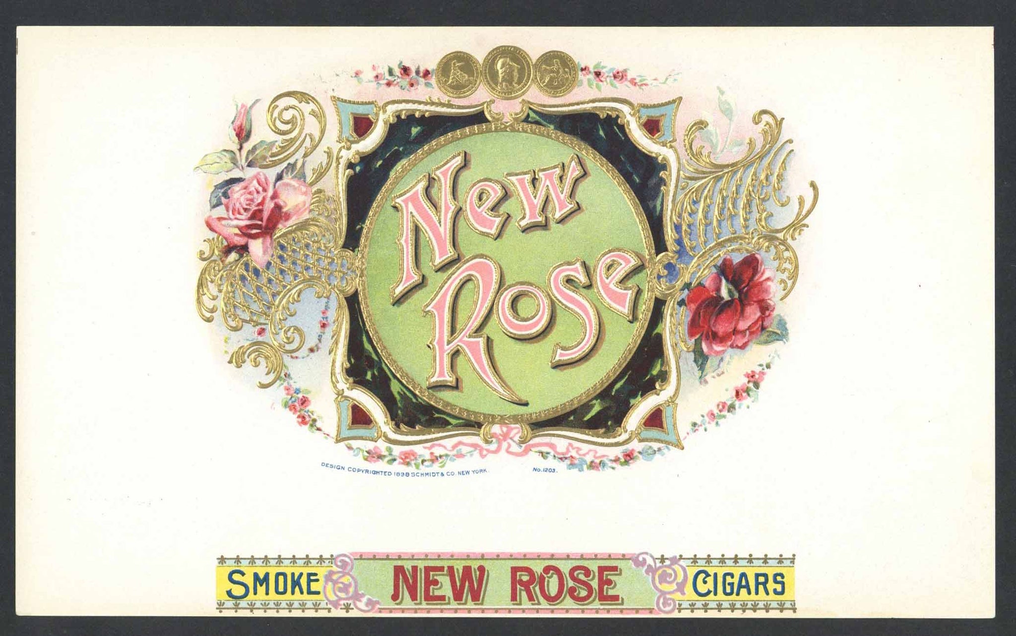 New Rose Brand Inner Cigar Box Label