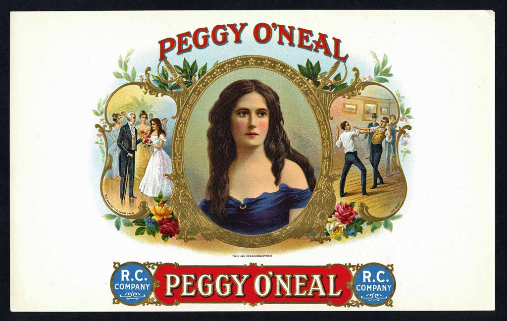 Peggy O'Neal Brand Inner Cigar Box Label