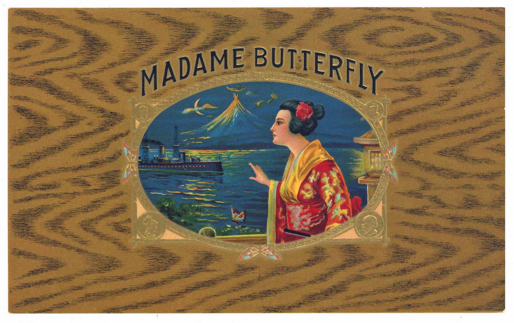 Madame Butterfly Brand Inner Cigar Box Label