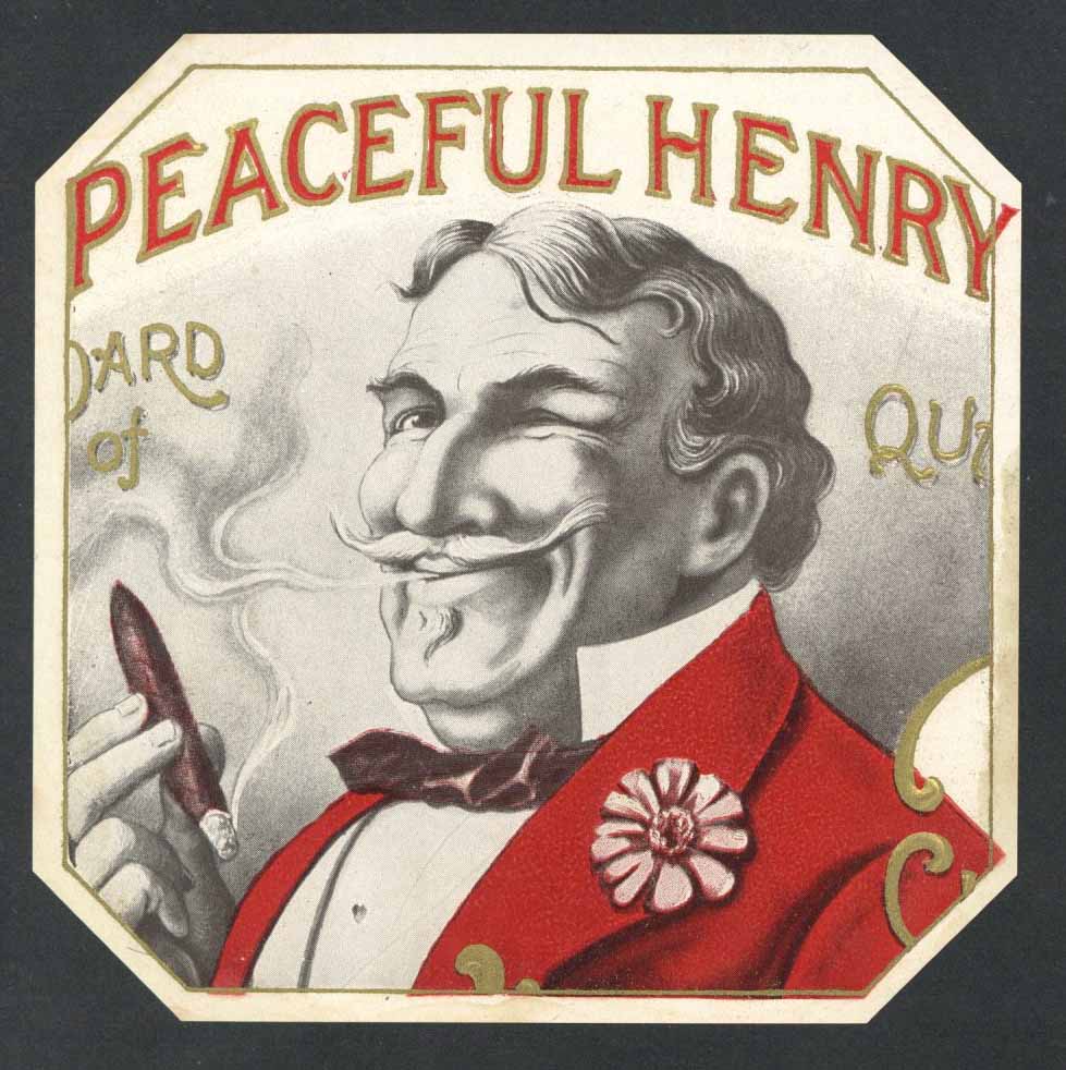 Peaceful Henry Brand Outer Cigar Label