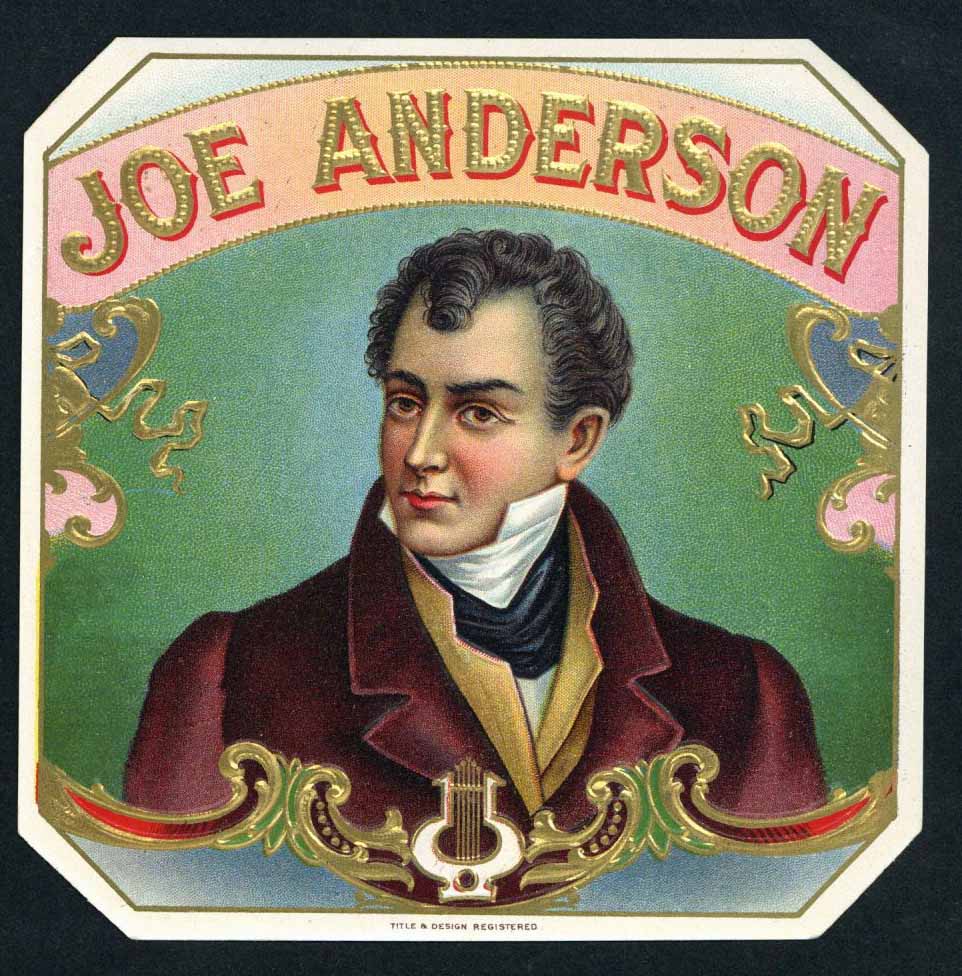 Joe Anderson Brand Outer Cigar Label