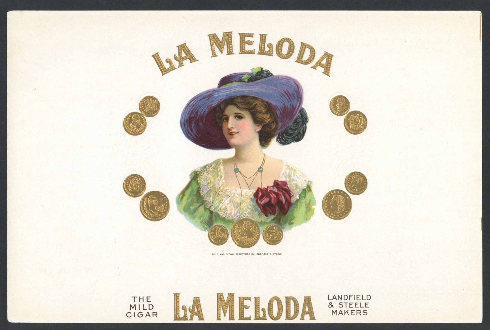La Meloda Brand Inner Cigar Box Label