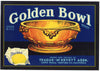 Golden Bowl Brand Vintage Santa Paula Lemon Crate Label