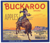 Buckaroo Brand Wenatchee Washington Apple Crate Label