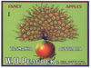 Peacock Brand Vintage Tasmania Australia Apple Crate Label, I