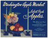 Washington Apple Market Brand Vintage Tonasket Washington Apple Crate Label, gift pack