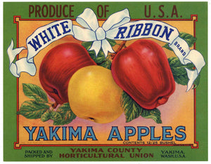White Ribbon Brand Vintage Yakima Apple Crate Label gift pack