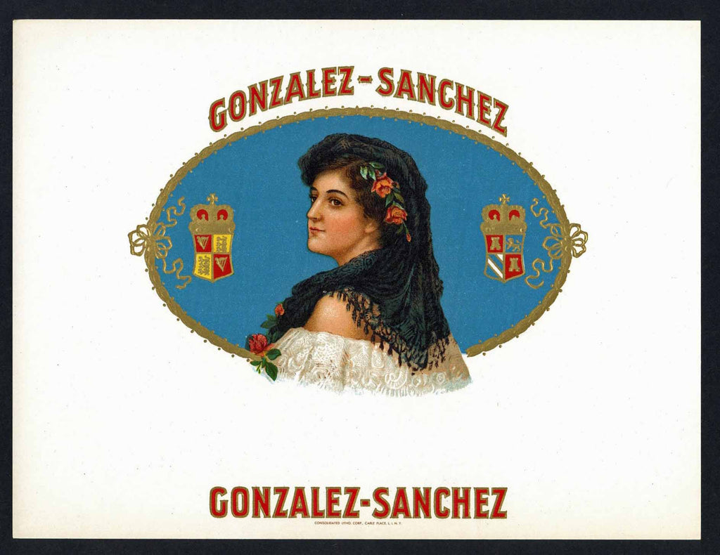 Gonzalez - Sanchez Brand Inner Cigar Box Label