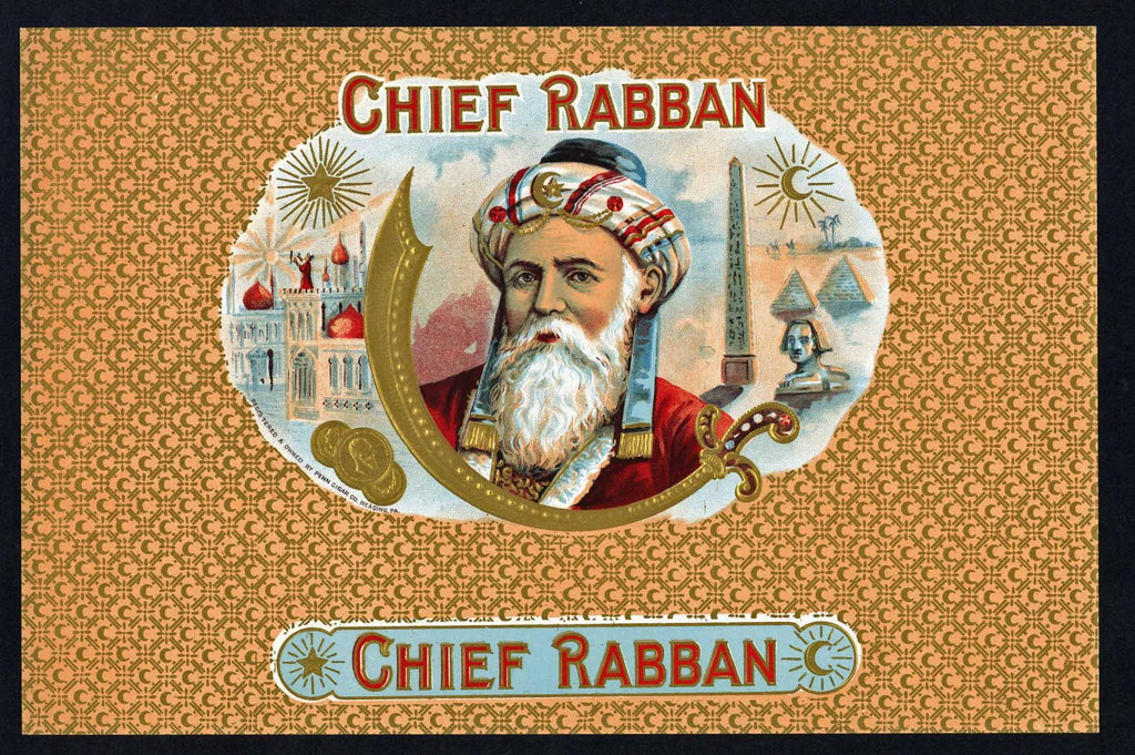 Chief Rabban Brand Inner Cigar Box Label