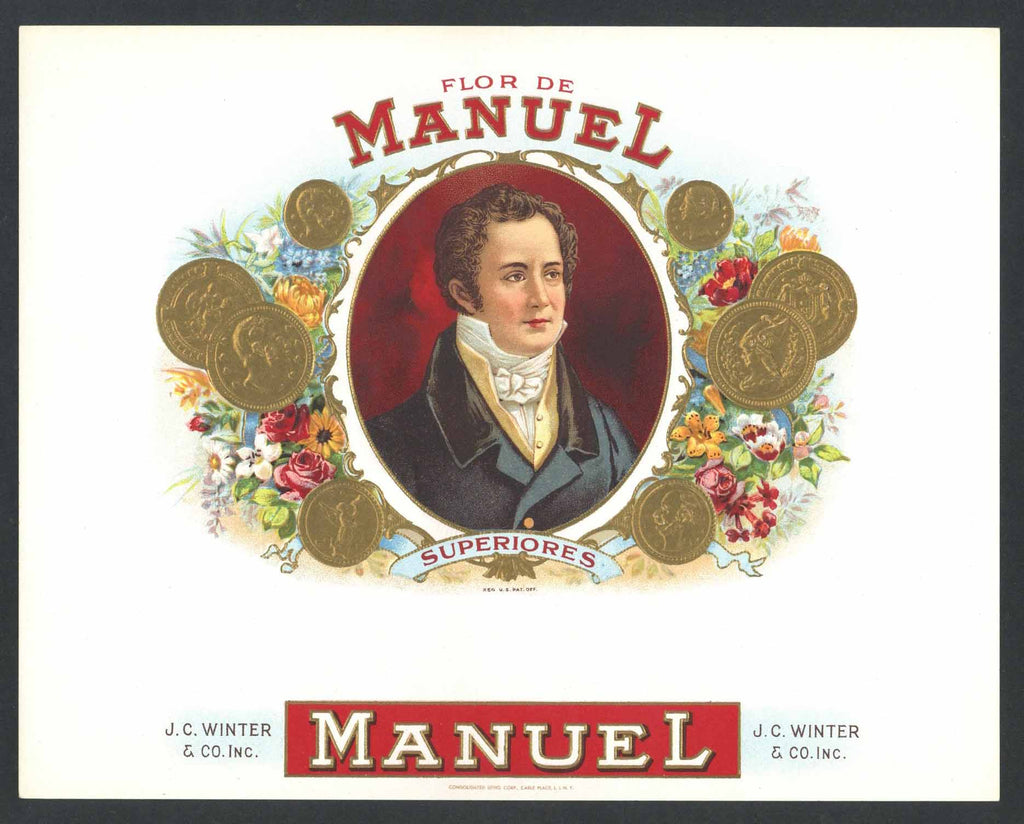 Flor De Manuel Brand Inner Cigar Box Label